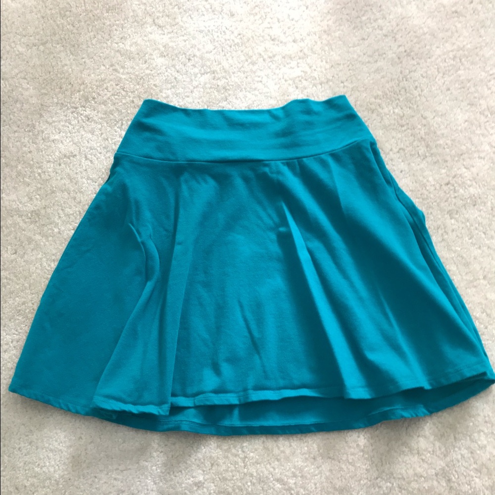 Forever21 teal skater skirt